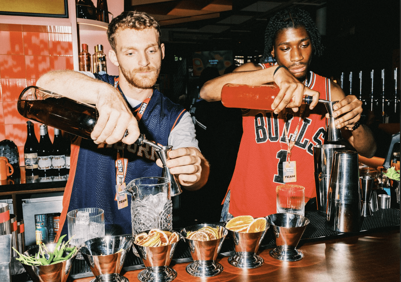 KERB social club people making cocktails